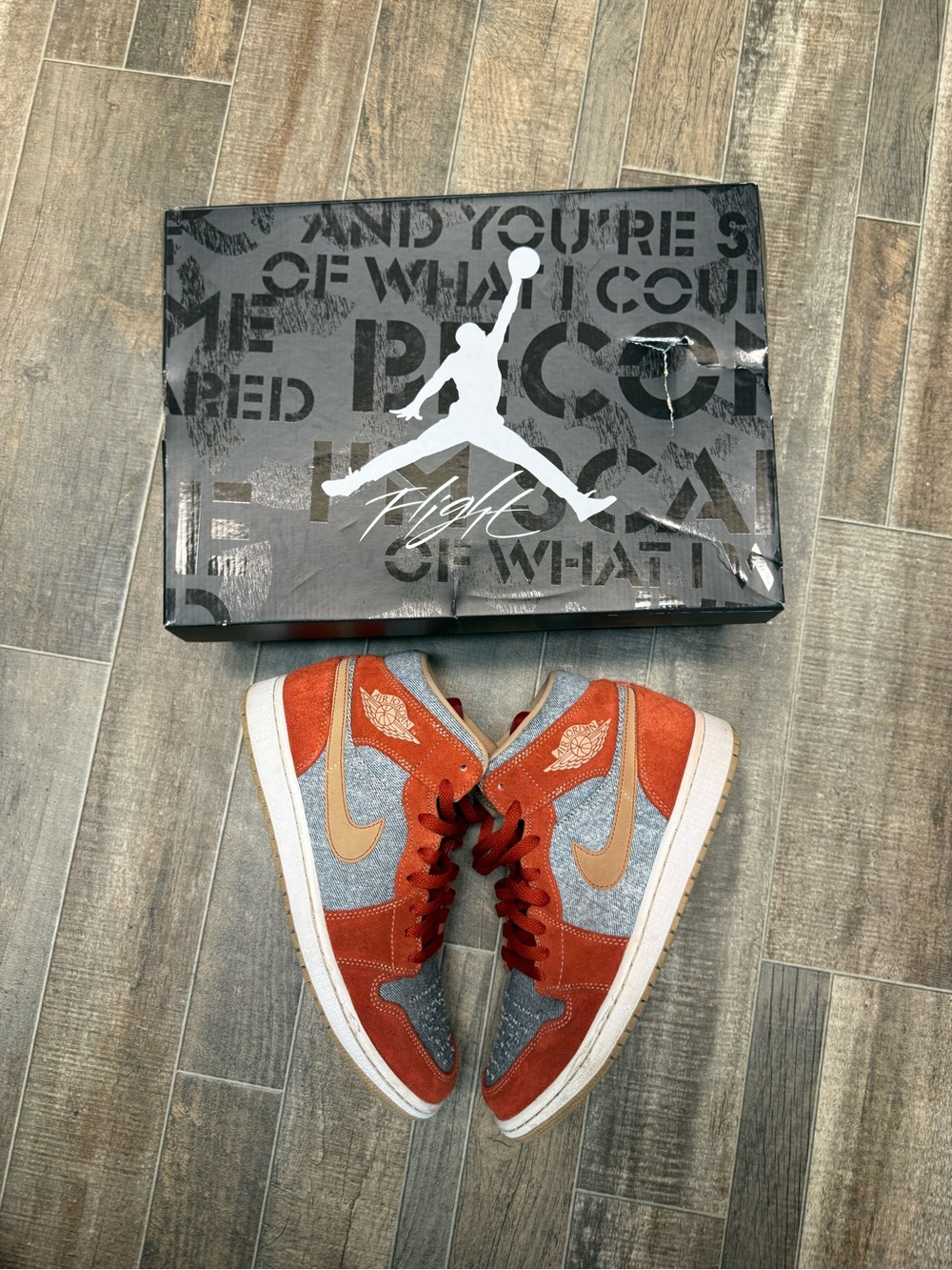 Nike Air Jordan 1 Mid SE "Denim Red Suede" Sneakers